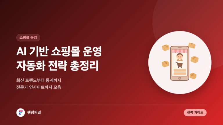 AI 기반 쇼핑몰 운영 자동화 전략: 최신 트렌드, 통계, 모범 사례 및 전문가 의견 — 대표 이미지