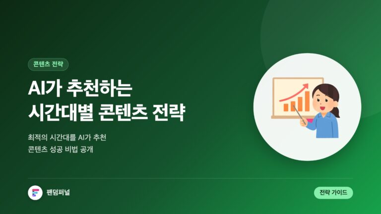 AI가 추천하는 시간대별 콘텐츠 전략 | 콘텐츠 성공 비법 — 대표 이미지