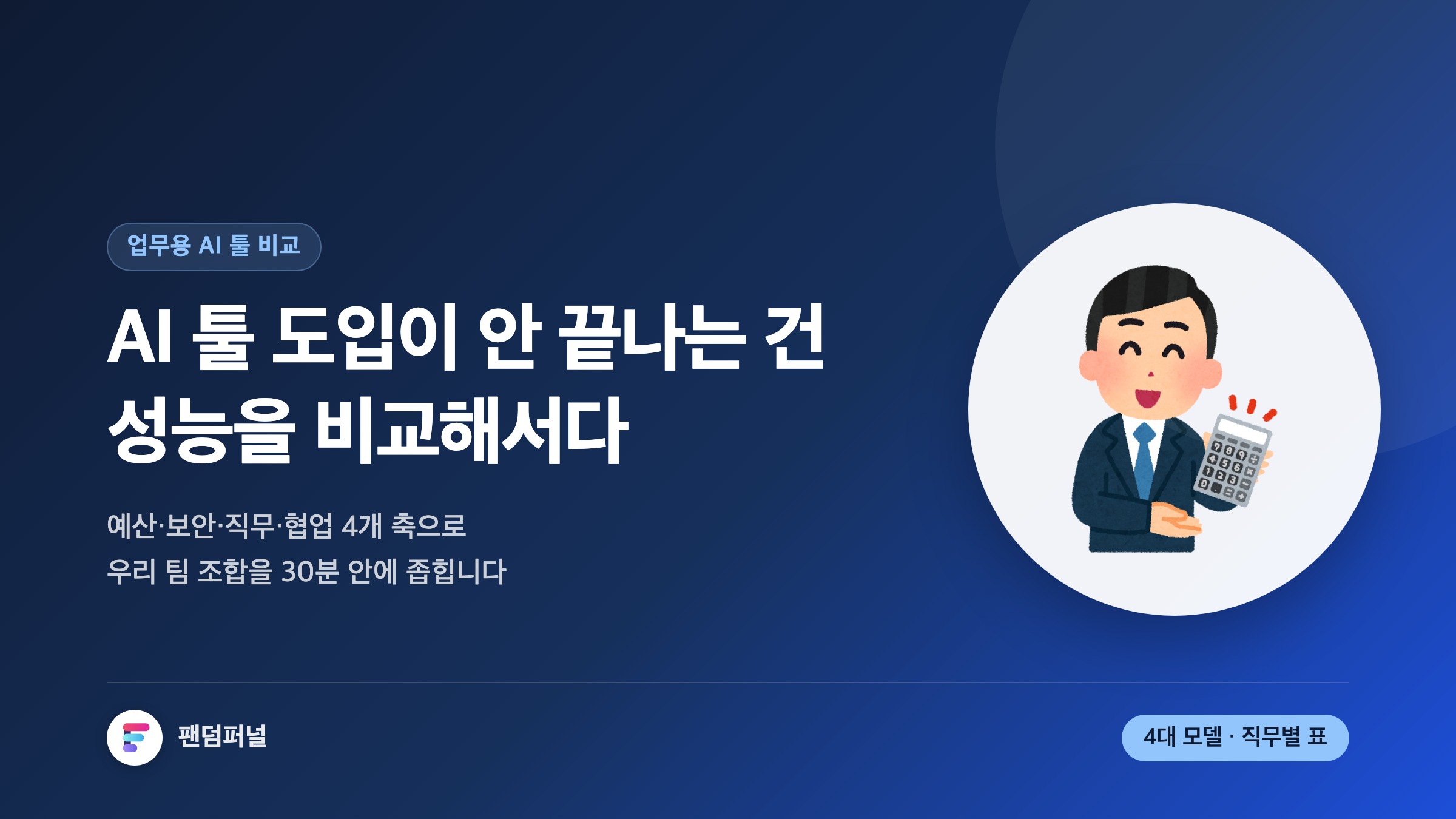 업무용 AI 툴 비교 2025: ChatGPT·Claude·Gemini·Copilot, 예산·보안·직무로 고르는 법