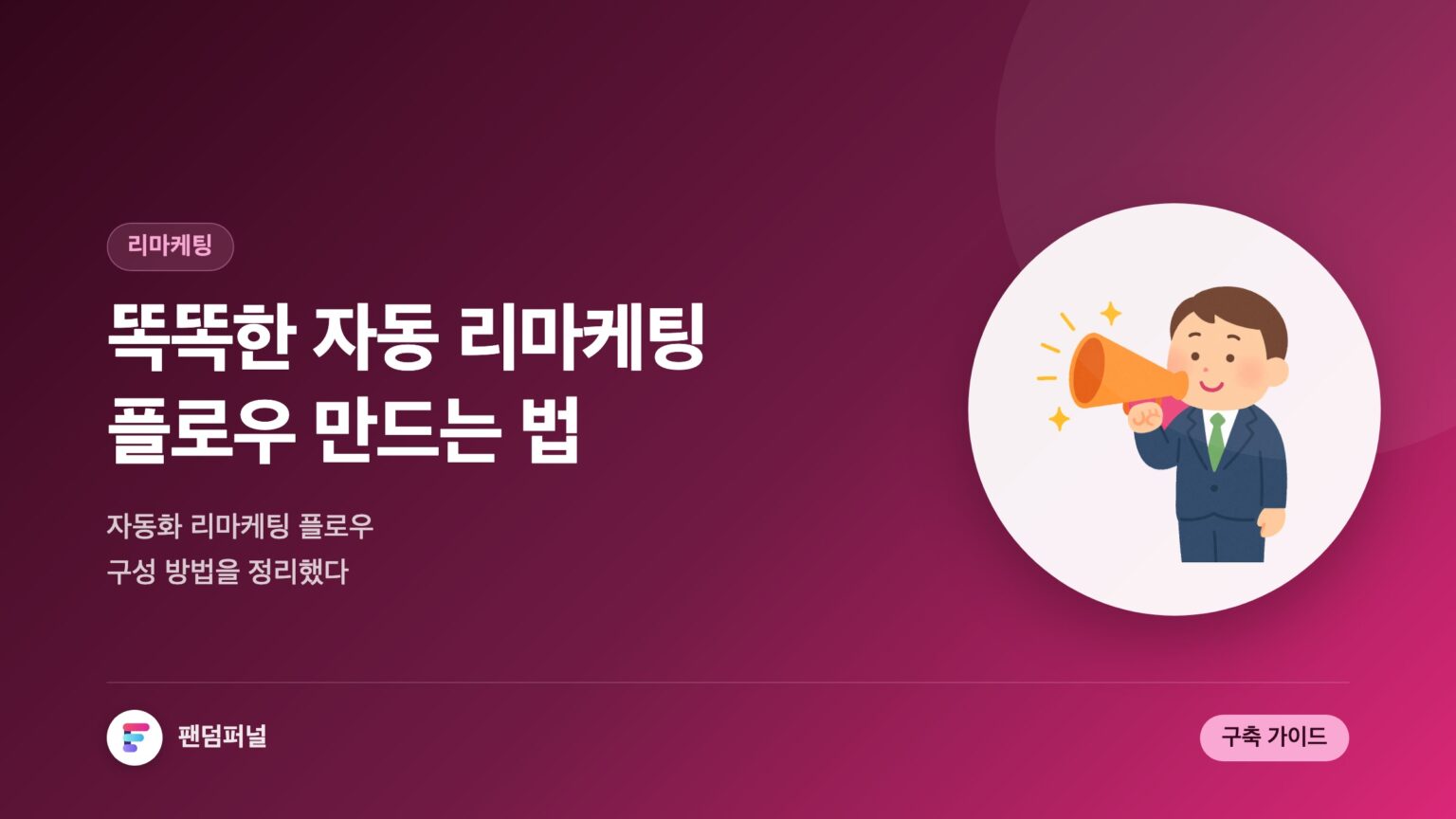 똑똑한 자동 리마케팅 플로우 만들기: 자동화 콘텐츠 리마케팅 플로우 구성 완벽 가이드 — 대표 이미지