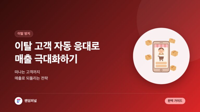 쇼핑몰 이탈 고객 자동 응대 전략: 매출 극대화를 위한 완벽 가이드 — 대표 이미지